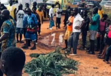 In a graphic accident at Sokoban in Kumasi, two people died